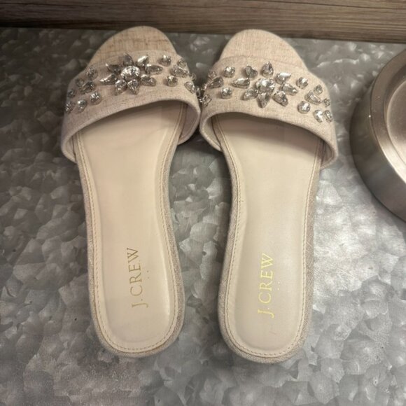 J crew factory jeweled Slides womans Size 9 - Picture 6 of 7